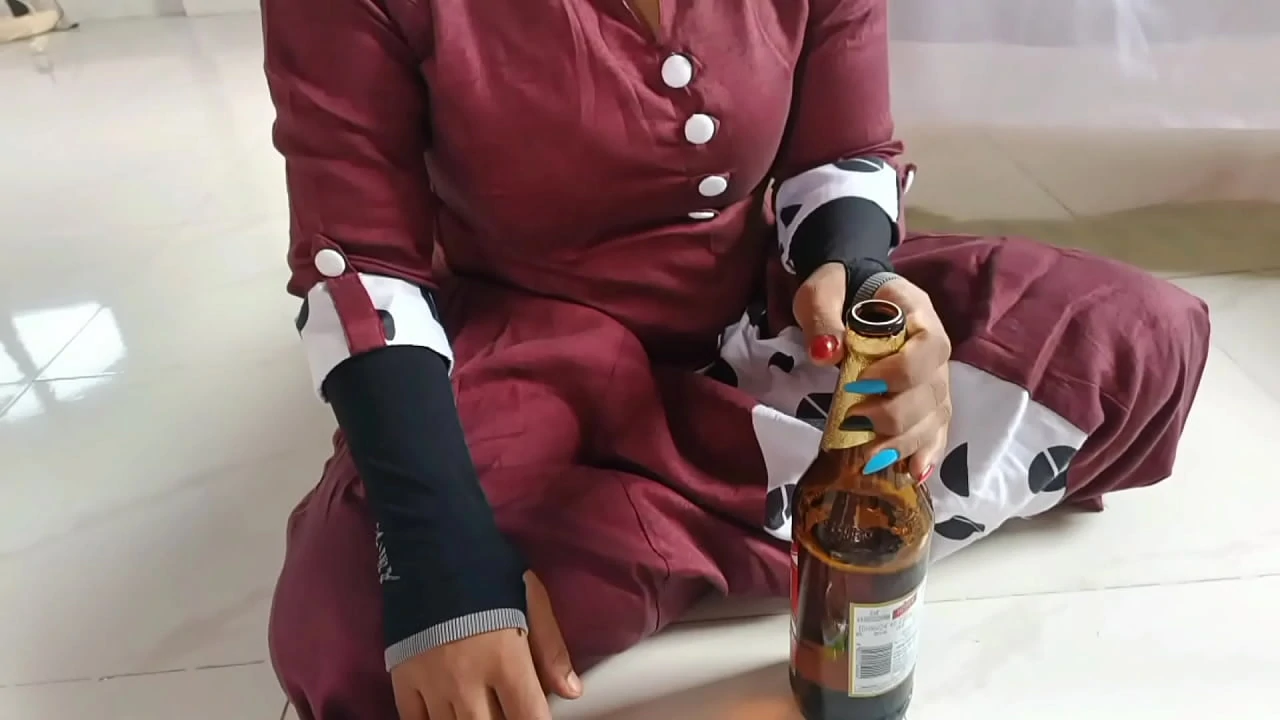 After drinking the horny step brother and the sex thirsty step sister had a wild sex with the step brother