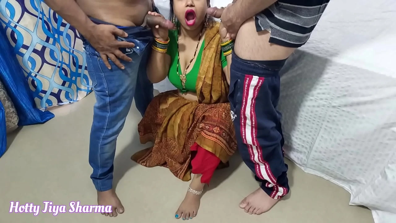 Bhojpuri bhabhi Fucked Hard By Her Father in Law In Front Of Her Dever Threesome Sex