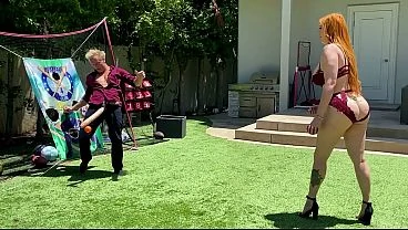 Big Ass Redhead Milf Plays Dick Ball With Step Son s Huge White Cock