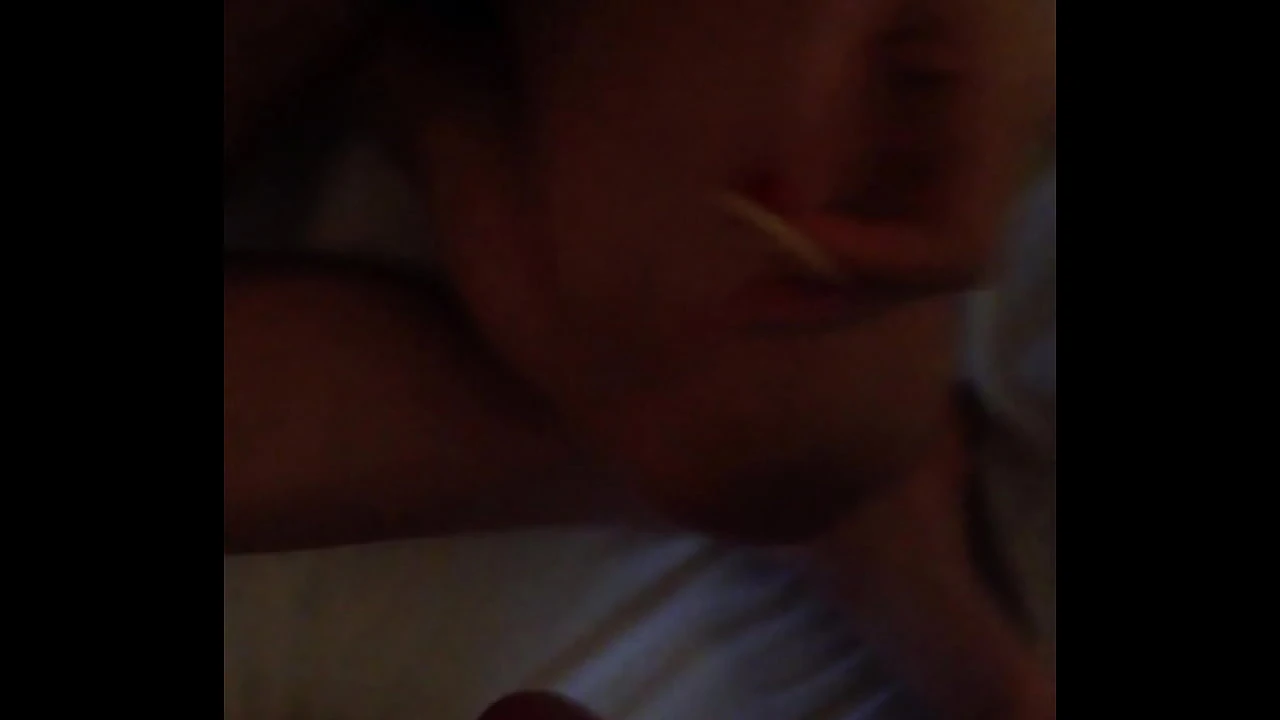 Blonde putting on the condom