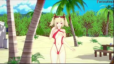 Burnice Bikini POV sex on the beach Zenless Zone Zero Full Pov version on Sheer PTRN Fantasyking