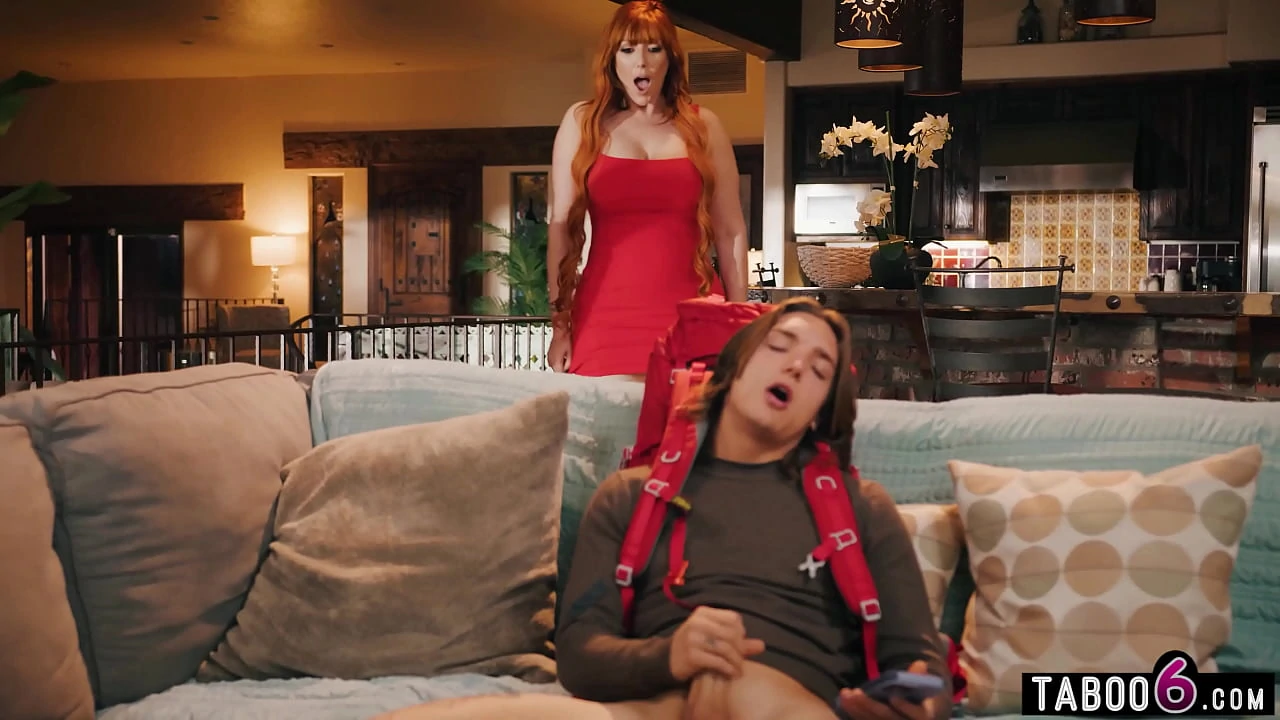 Caring mature MILF Lauren Phillips catches her neighbors stepson