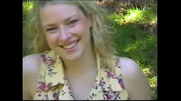 Curvy Blonde In A Button Through Dress