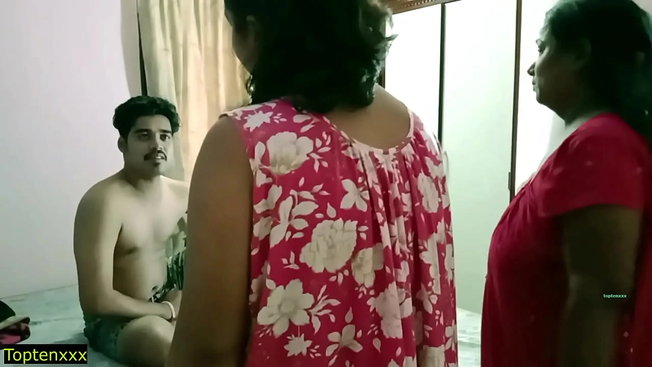 Desi bhabhi and her stepsister caught devar masturbate Indian sex