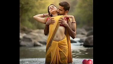 Desi BHABHI boobs press romance by devar