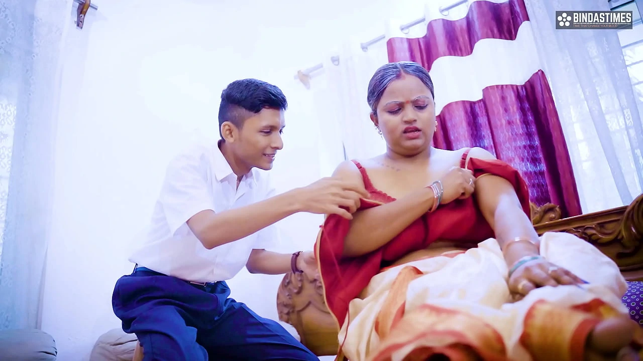 Desi Indian horny Step grandson fucks Step grandma hard and ejaculates in her mouth Hindi Audio