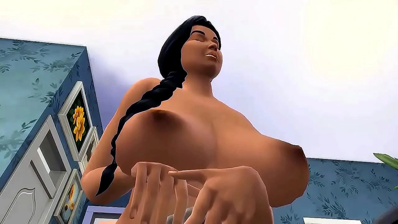 Hindi Version Desi Home alone sex with Indian Big Boobs widow aunty Wickedwhims