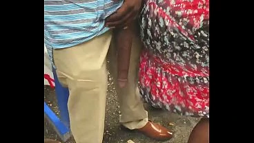 Huge Big Black Dick Flash in Public Bus Stop