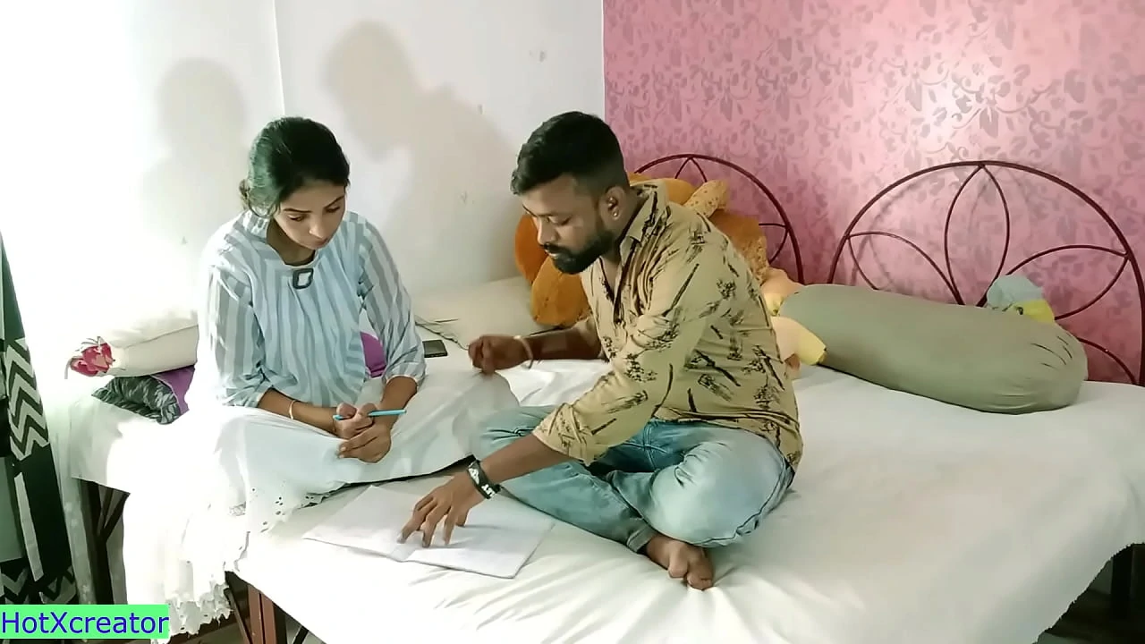 Indian beautiful university girl hot sex with young sir I need good mark sir