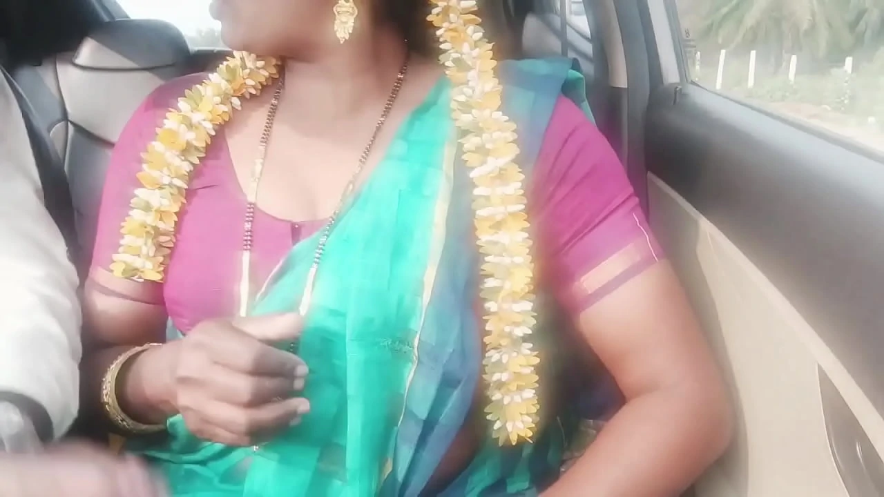 Indian car sex housewife with husbend s father long drive for fucking Telugu dirty talks