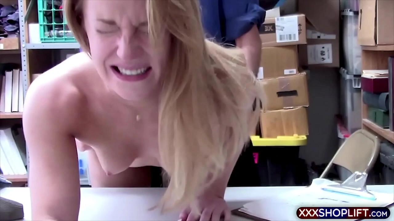Innocent blonde virgin rough fucked on CCTV