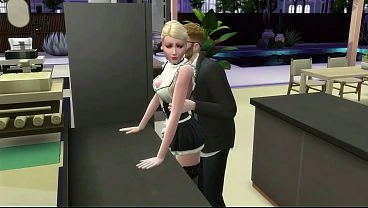 Naughty maid gets fucked by her boss at home The Sims