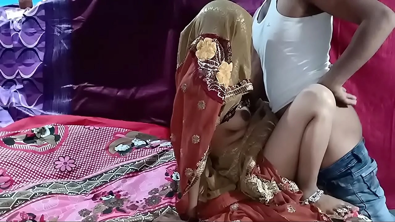 Newly married bride in her room