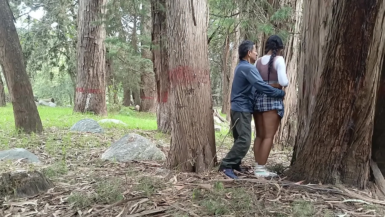 Old peasant fucks young college girl in the field