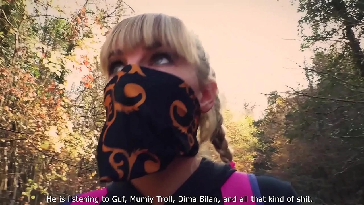 Outdoor blowjob Stalker Karina sucked a dick to a guard at an abandoned camp