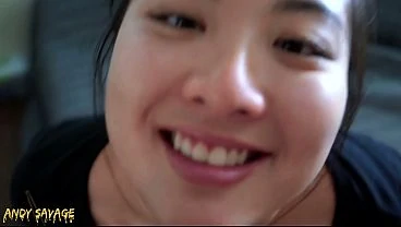 POV throatfucking year old Chinese girlfriend facial cumshot