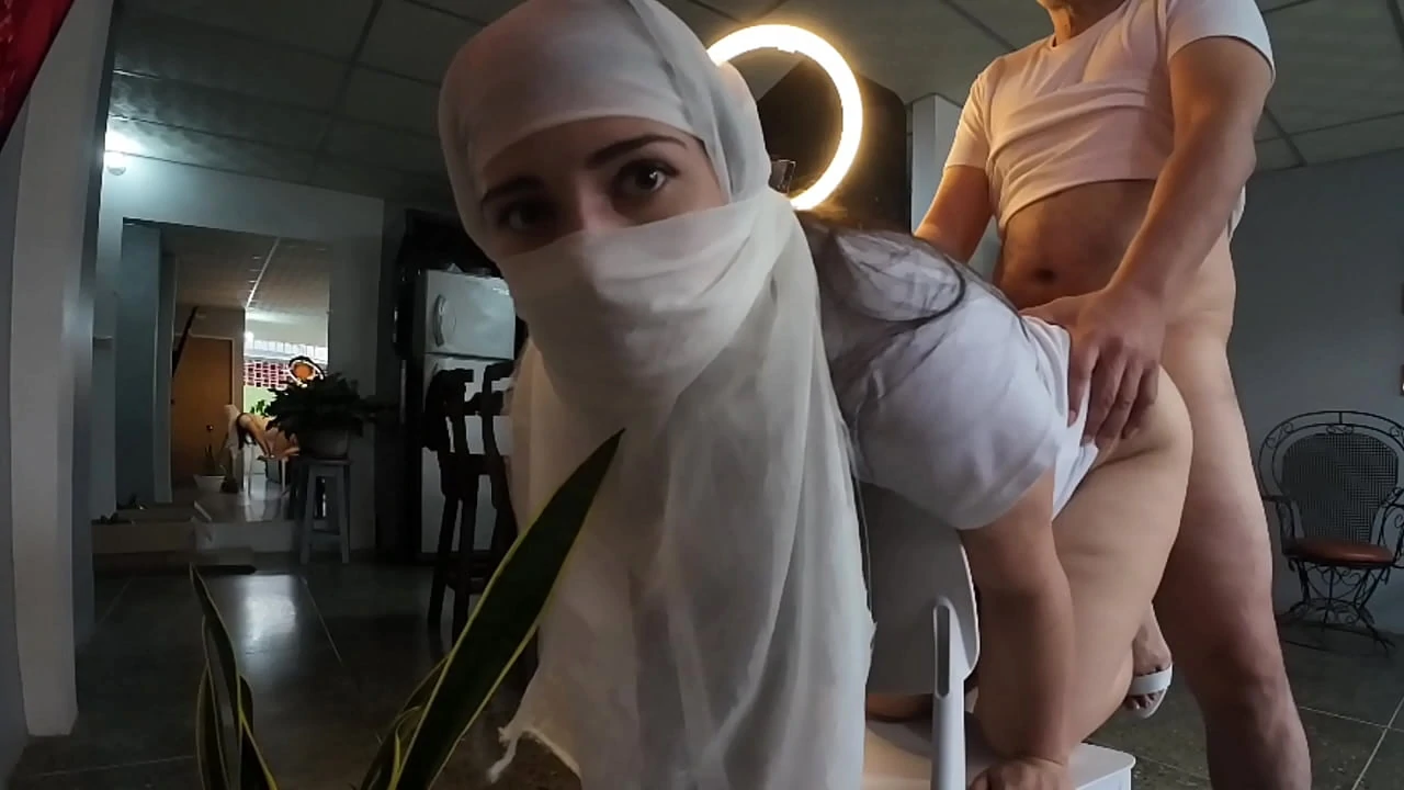 Religious Muslim gets cum in her ass after hard fucking Hijab Hookup
