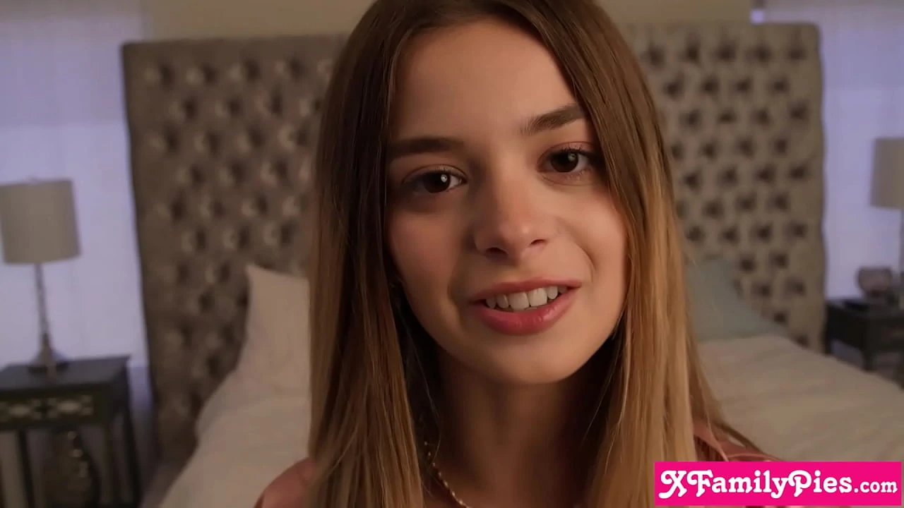 Tiny stepsister teen Little caught snooping in her stepparents room