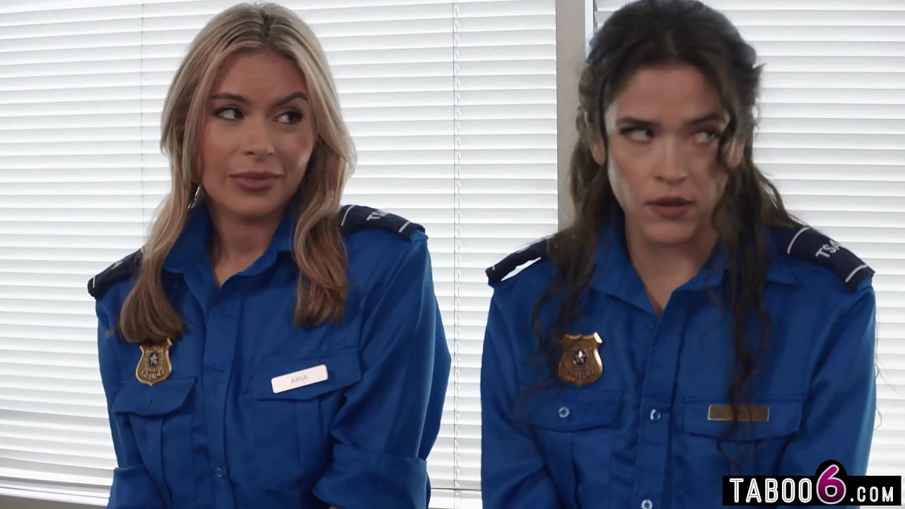 TSA agents punished with anal fisting by their MILF boss