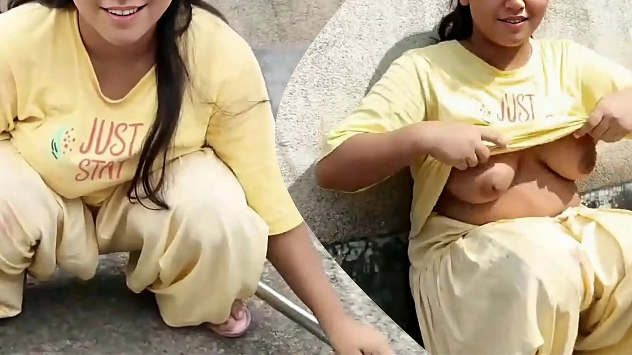 XXX Romance on Roof with Young Married Bhabhi Desi Outdoor Village Girl Hindi Sex Video
