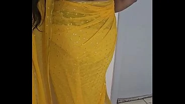 Yellow saree Lisapriya